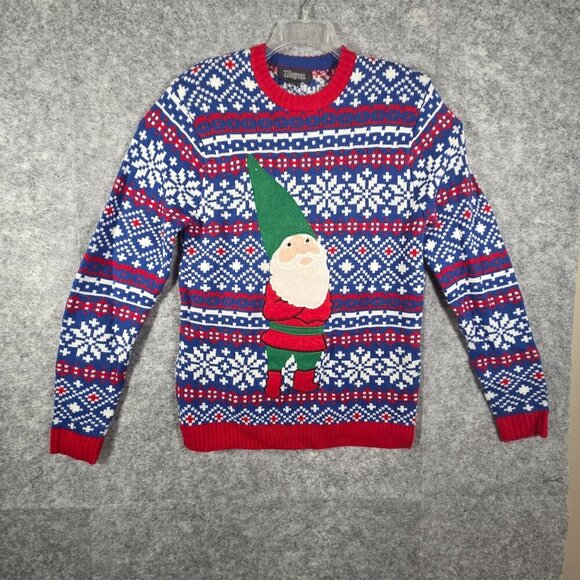 33 Degrees Sweaters - 33 Degrees Long Sleeve Knit Pullover Christmas Sweater Blue Size L